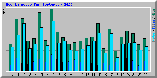 Hourly usage for September 2025